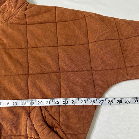 Free People Dolman Quilted Jacket Womens Small Burnt Orange Zip Up Mock Neck - Picture 5 of 11